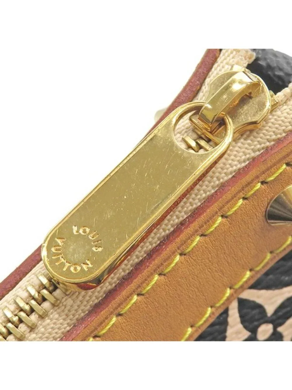 Louis Vuitton Pouch Pochette Accessoires Monogram Canvas Multicolor Noir Gold